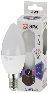 Лампа светодиодная Е14 9Вт 6000K B35-9W-860-E14 Б0031403 Эра