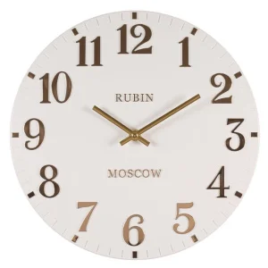Часы настенные Классика 30см корпус белый Рубин 3005-001