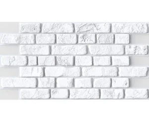 Панель ПВХ 0,4 кирпич Ретро белый