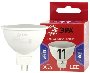 Лампа светодиодная GU5.3 MR16 11Вт 6500K MR16-11W-865-GU5.3 R Б0045347 Эра