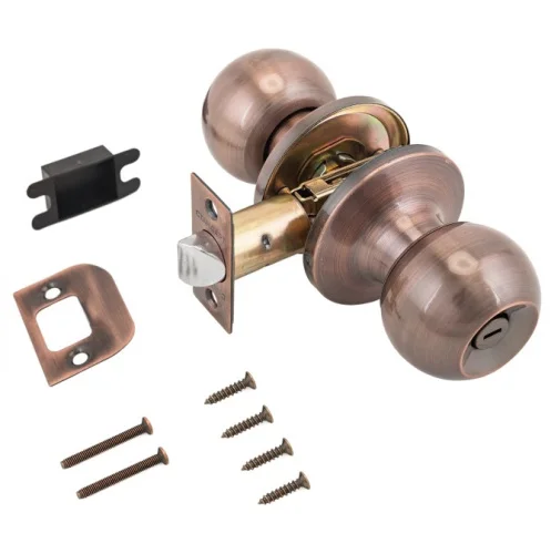 Ручка-защёлка СТАНДАРТ 607 BK AC медь фикс  1 20