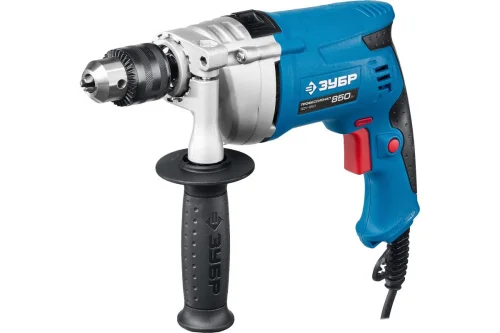 Дрель ударная Зубр Профессионал ЗДУ-850 ЭРМКМ2 850Вт р-р патрона 1.500-13.000 мм 44800 уд мин 0-2800