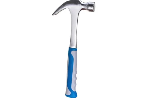 Молоток-гвоздодер 450гр фиберглассовая рукоятка цельнометаллический РемоКолор 38-3-345  1