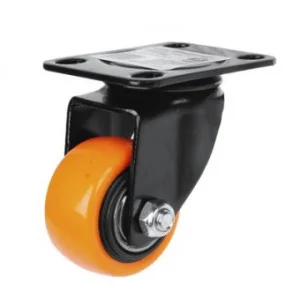 Опора колесная 40мм с пятой, поворот.подшипн., KL-332 ЧИБИС М1723 оранжевый