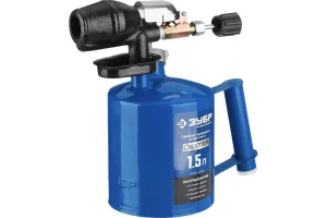 ЗУБР  САМОТЛОР СМ-15, 1.5 л, чугунный эжектор, паяльная лампа, Профессионал (40650-1.5)