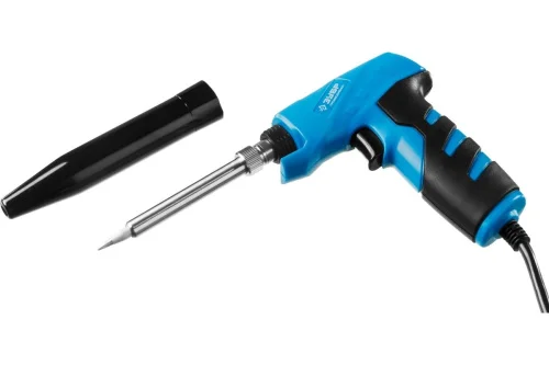 Электропаяльник Турбо 30 130Вт с пистолетной рукояткой, конус, керамический нагреватель Зубр Професс