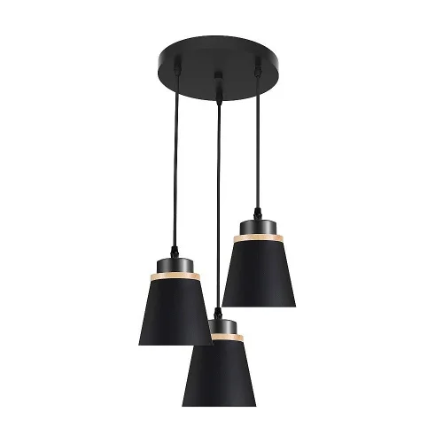 Подвесная люстра 30136 3BK BK+WD (ЭкономСвет)  1