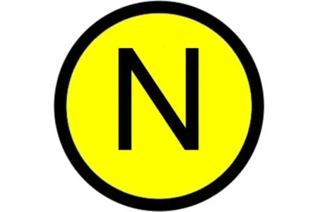Наклейка "N" d20мм EKF an- 2-07