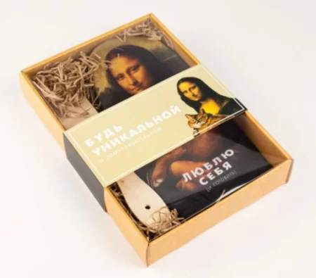 Набор кухонный "Люблю себя",варежка-прихватка 20х28см, лопатка деревян. 5468326 *1