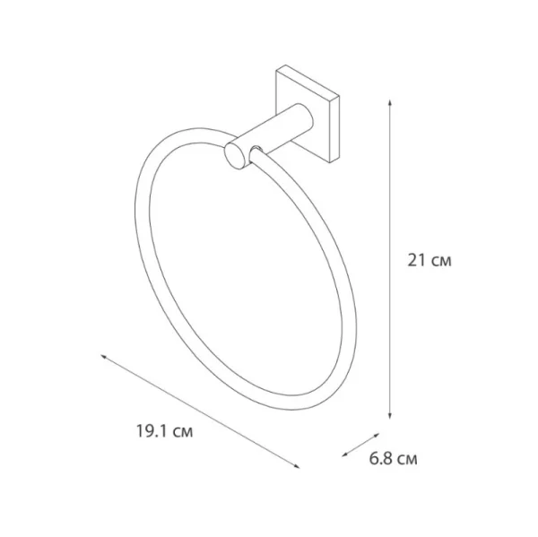 Полотенцедержатель кольцо Fixsen Lux Chrome FX-15011
