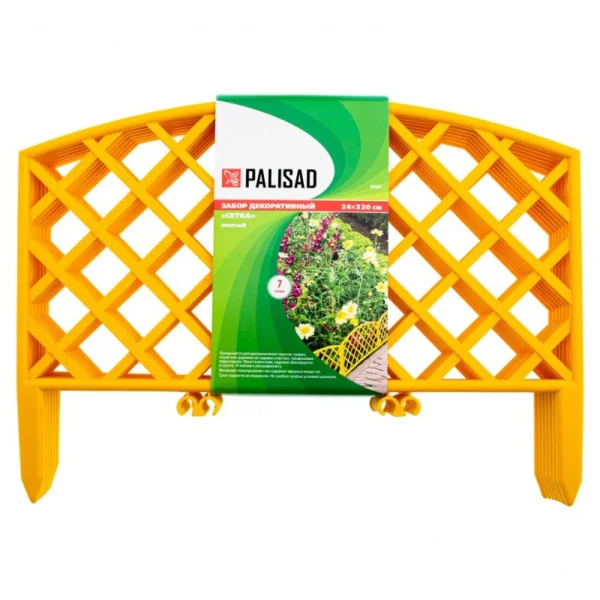 Забор декоративный Сетка 24х320см Palisad 65001 желтый