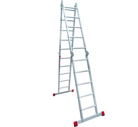 Лестница-трансформер 5 ступеней 4 секции ширина 400мм алюминиевая Новая Высота NV 3320 3320405