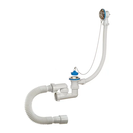 Сифон д ванны с выпуском и переливом 1 1 2 х40 регулируемый с гофрой А-80089 (Орио)  28