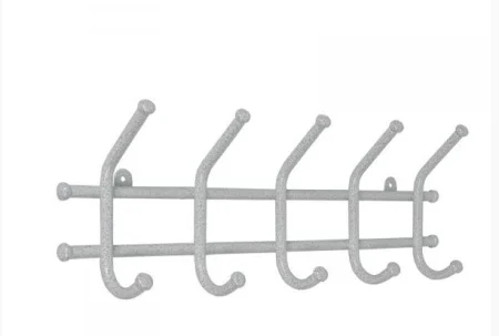 Вешалка настенная "Норма 5" 5 крючков белое серебро ВН 24БС (ЗМИ) *1