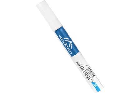 Маркер-краска строительный белый VertexTools 0020-01  1 12 144