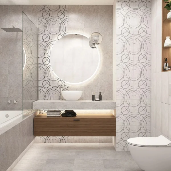 Плитка облицовочная Керамин Урбан 1 275х400х7,5мм 1уп=1,65м2 (15шт) 1п=59,4м2 светло-серый