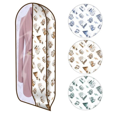 Чехол для одежды со вставкой  Путешествия .Размер 60 120 10см  1