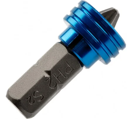 Бита PH2х25мм с ограничителем для ГКЛ съемным сталь S2 хвостовик С 1 4  уп-1шт Gross 11455  1 60