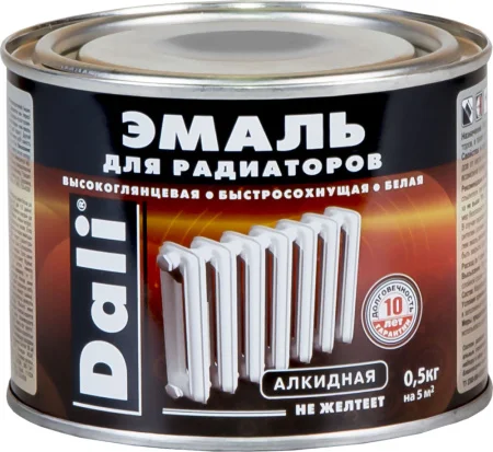 Эмаль DALI для радиаторов алкидная 0,5 л  6