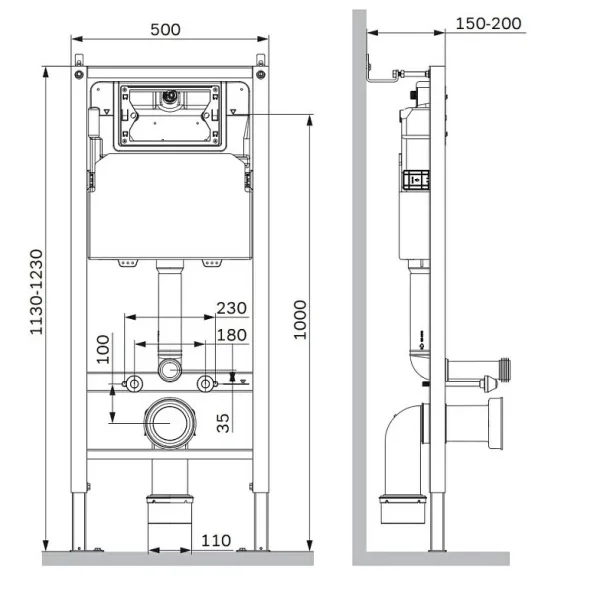 Комплект инсталляции д/подвесного унитаза "PrimeFit" (без клавиши) I012709 (Am.Pm) *1/12