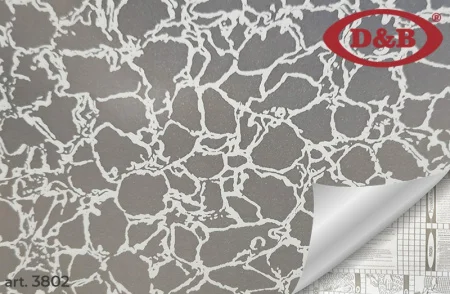 Пленка самоклеящаяся 0,45х8м серебро 3802 *1/20