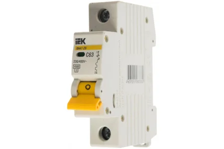Выключатель автомат. модул. 1п C 63А 4.5кА ВА47-29 MVA20-1-063-C (IEK)  12