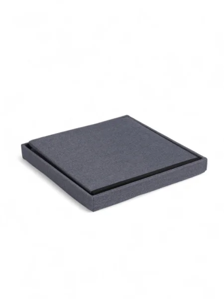 Пуф с ящиком 38х38х38см рогожка 722-9 серый, нагрузка 120 кг 10881138