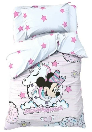 Детское постельное бельё 1,5 сп "Minnie Mouse" с единорогом, 143*215 см, 150*214 см, 50*70 см -1 шт,