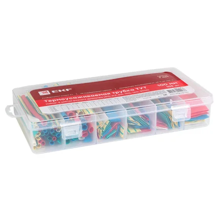Набор ТУТ 4 2  6 3  8 4  10 5  12 6  20 10 100мм бокс 5 цвет. 105 шт PROxima tut-n-5-r (EKF)  1
