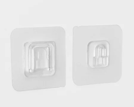 Держатель самоклеящийся 5,7х5,7х1см прозрачный 2шт 5525486