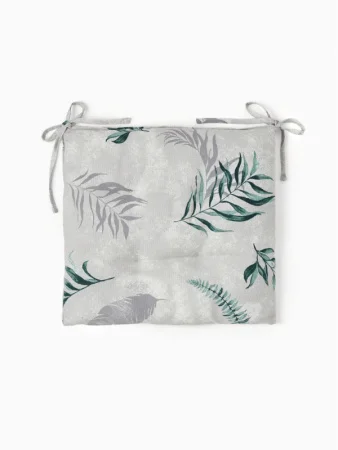 Подушка на стул "Доляна" Tropics 42×42×7см серая 100% хлопок 7533959 *1