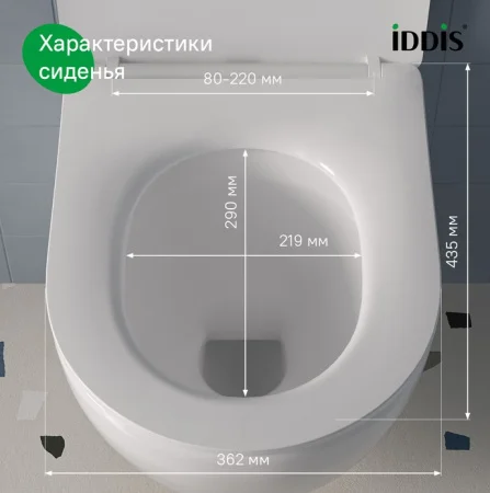 Сиденье для унитаза Iddis Soft Close Easy Fix 006DPSEi31 дюропласт