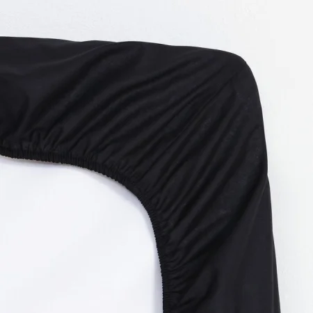 Простыня на резинке Этель 180х200х25см черный, 100% хлопок, поплин 125г/м2 9241765