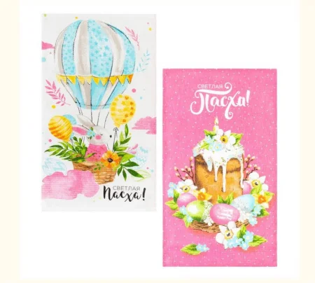 Набор кухонных полотенец Доляна Воздушный шар 35х60см -2шт 100% хлопок 160г/м2 5511237 *1