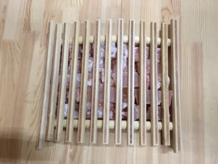 Абажур ГС-3 с гималайской колотой солью (абаши, высота 40см) угловой тонированный *1