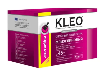 Клей для флизелиновых обоев с индикатором KLEO EXTRA 45 320гр  1 12