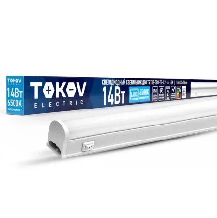 Светильник светодиодный ДБО Т5 14Вт 6.5К IP40 TKE-DBO-T5-1.2-14-6.5K (Tokov Electric)  1