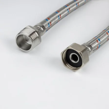 Подводка гибкая г/ш F1/2xM1/2 SS304 латунь 1,0м 926BBS10ZP (Iddis) *1