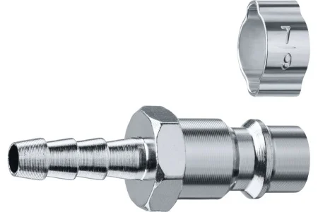 Набор ЗУБР Профессионал штуцер  елочка , 6 мм - рапид штуцер, переходник с обжимным хомутом 64918-06