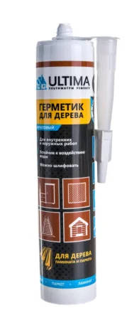 Герметик Ultima акриловый для дерева, тик 300 гр (ULTT300) *1/12