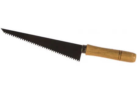 Ножовка по гипсокартону 175мм TPI 7 деревянная рукоятка Курс 15375  1