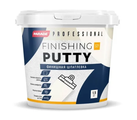 Шпатлевка акриловая Parade PROFESSIONAL S21 финишная 1,5кг (0006169 )