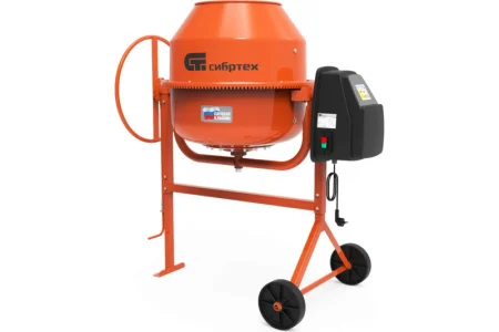 Бетоносмеситель 200л 1000Вт чугунный венец БСЕ-200 Сибртех 95480 *1