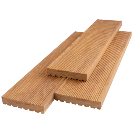 Доска террасная вельвет лиственница 27х142х3000мм сорт АВ Сибирский лес