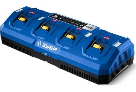 Зарядное устройство Зубр Профессионал TC-20-4 Turbo Charge 20В, 4 порта, 4х9,0 А ч, Li-ion  1