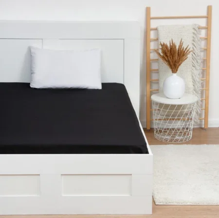 Простыня Этель 150х215см черный 100% хлопок поплин 125г/м2 9241759