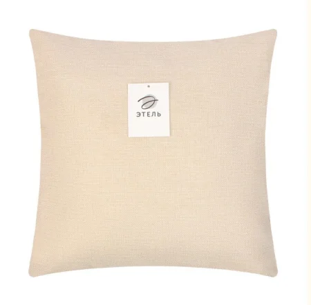 Наволочка декоративная "Этель" 45х45см молочный рогожка 100% п/э 9656456