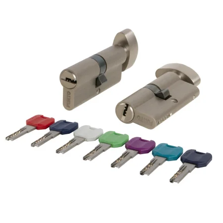 Цилиндровый механизм Punto MaxPro7002Knob60mm(25+10+25) SN никель 7key с вертушкой 57545  1