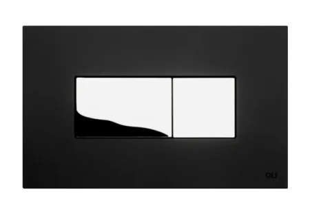 Клавиша для инсталляции пневматическая двойная OLI KARISMA 641017 soft-touch пластик черный, хром