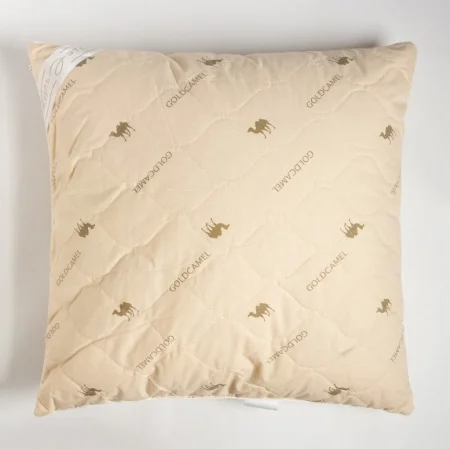 Подушка "Этель", подстёжка — верблюжья шерсть, 70х70 см, тик